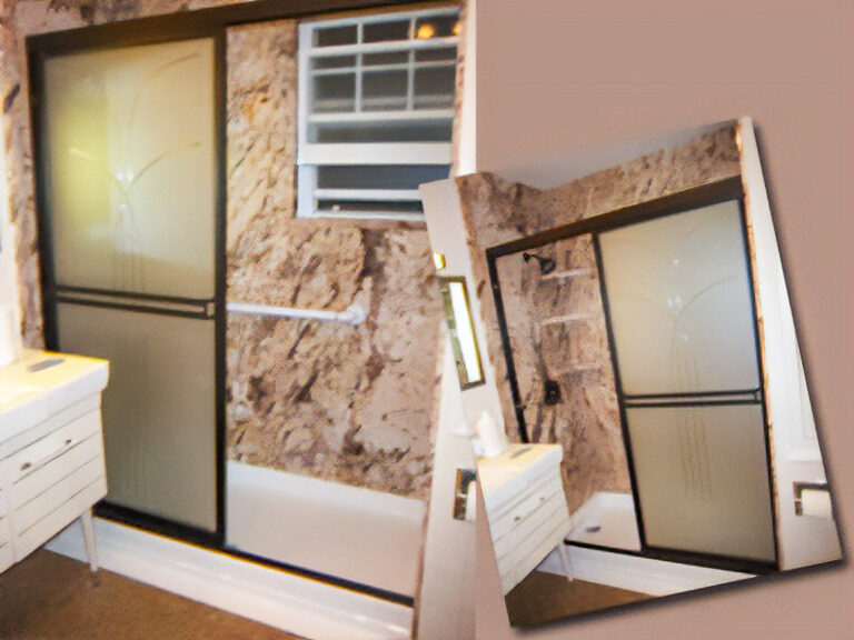 Shower with Grab Bar & Sliding Door Show Case