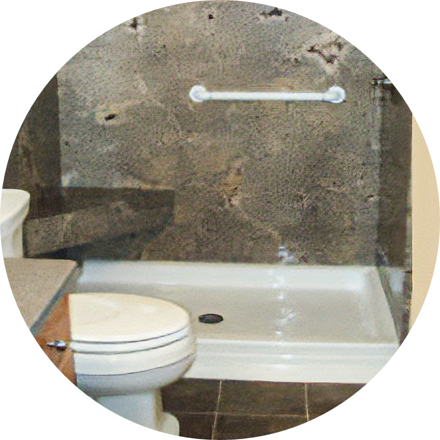 Shower with Grab Bar next to Toilet | Circle